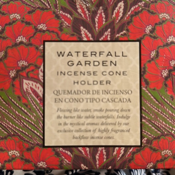 INCENSE WATERFALL GARDEN INCENSE CONE HOLDER CERAMIC WITH 20 backflow cones - Picture 5 of 6